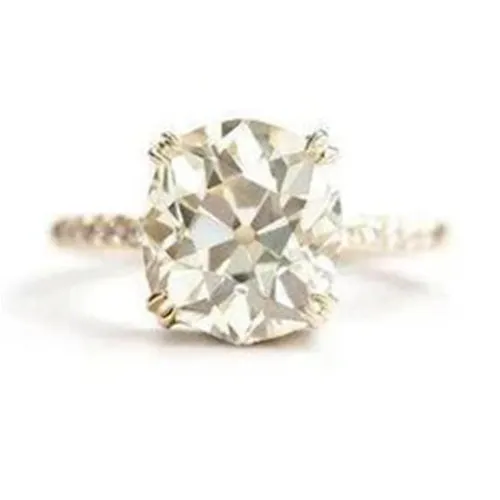 Rings GB 350 Carats Cushion Old Miner Natural Earth Mined Diamond Engagement Ring White Gold 14K Rings GB 350 Carats Cushion Old Miner Natural Earth Mined Diamond Engagement Ring White Gold 14K