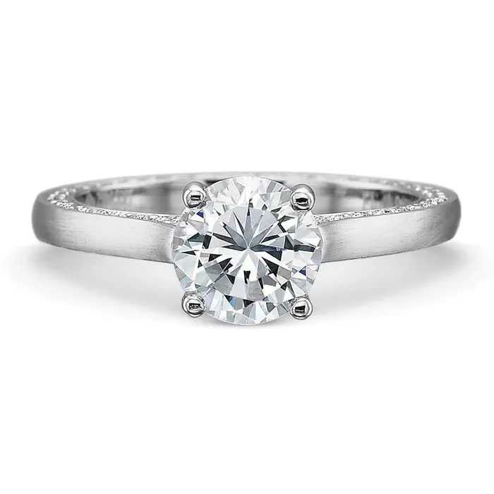 Rings GB 440 Carats Sparkling Round Cut Natural Earth Mined Diamond Engagement Ring White Gold Rings GB 440 Carats Sparkling Round Cut Natural Earth Mined Diamond Engagement Ring White Gold
