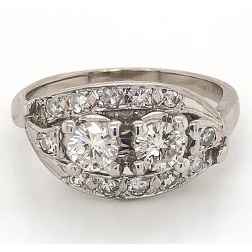 Rings GB Natural Earth Mined Diamond Ring 234 Carats Antique Style Filigree White Gold New Rings GB Natural Earth Mined Diamond Ring 234 Carats Antique Style Filigree White Gold New