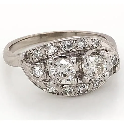 Rings GB Natural Earth Mined Diamond Ring 234 Carats Antique Style Filigree White Gold New Rings GB Natural Earth Mined Diamond Ring 234 Carats Antique Style Filigree White Gold New