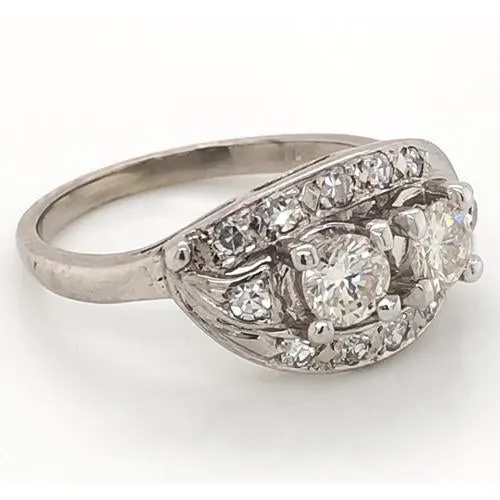 Rings GB Natural Earth Mined Diamond Ring 234 Carats Antique Style Filigree White Gold New Rings GB Natural Earth Mined Diamond Ring 234 Carats Antique Style Filigree White Gold New