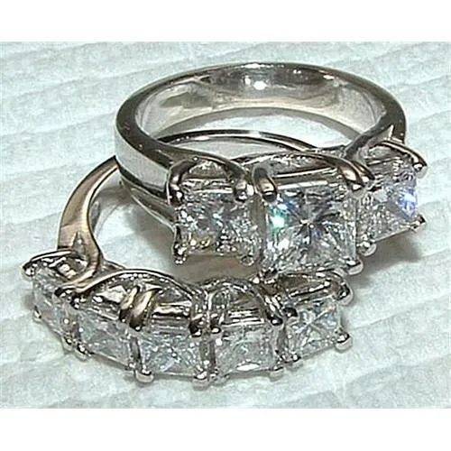 Rings GB Natural Earth Mined Diamond Ring Engagement Band Set New 451 Carats White Gold 14K Rings GB Natural Earth Mined Diamond Ring Engagement Band Set New 451 Carats White Gold 14K