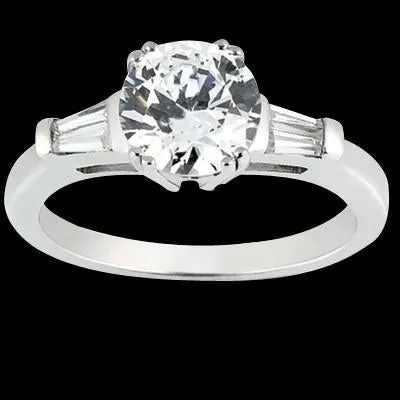 Rings GB Round Baguette Natural Earth Mined Diamond 191 Carat Three Stone Style Engagement Ring Rings GB Round Baguette Natural Earth Mined Diamond 191 Carat Three Stone Style Engagement Ring