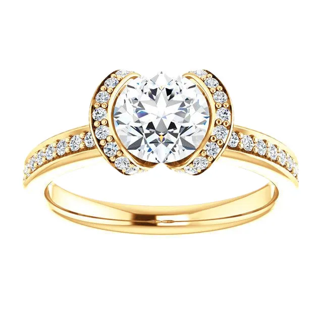 Rings GB Round Natural Earth Mined Diamond Engagement Ring 185 Carats Yellow Gold 14K Jewelry New Rings GB Round Natural Earth Mined Diamond Engagement Ring 185 Carats Yellow Gold 14K Jewelry New