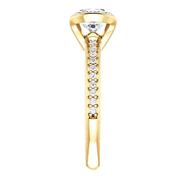 Rings GB Round Natural Earth Mined Diamond Engagement Ring 185 Carats Yellow Gold 14K Jewelry New