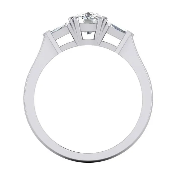Rings GB Three Stone Natural Earth Mined Diamond Anniversary Ring 165 Carat White Gold Jewelry Rings GB Three Stone Natural Earth Mined Diamond Anniversary Ring 165 Carat White Gold Jewelry