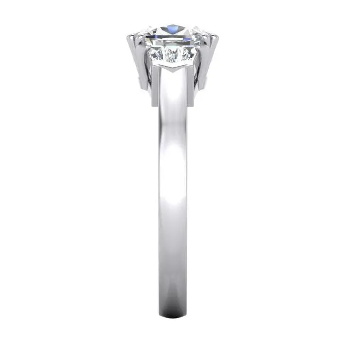Rings GB Three Stone Natural Earth Mined Diamond Anniversary Ring 165 Carat White Gold Jewelry Rings GB Three Stone Natural Earth Mined Diamond Anniversary Ring 165 Carat White Gold Jewelry