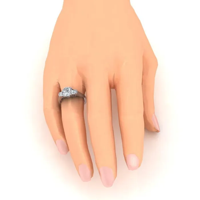 Rings GB Three Stone Natural Earth Mined Diamond Anniversary Ring 165 Carat White Gold Jewelry Rings GB Three Stone Natural Earth Mined Diamond Anniversary Ring 165 Carat White Gold Jewelry