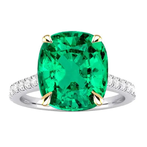 Rings HarryChadEntcom Classy Cushion Green Emerald And Diamond Engagement Ring Rings HarryChadEntcom Classy Cushion Green Emerald And Diamond Engagement Ring