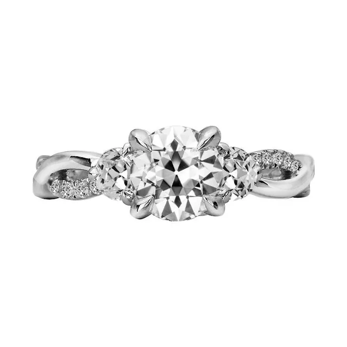 Rings HarryChadEntcom Round Old Cut Natural Earth Mined Diamond Wedding Ring Infinity Style Shank 5 Carats Rings HarryChadEntcom Round Old Cut Natural Earth Mined Diamond Wedding Ring Infinity Style Shank 5 Carats