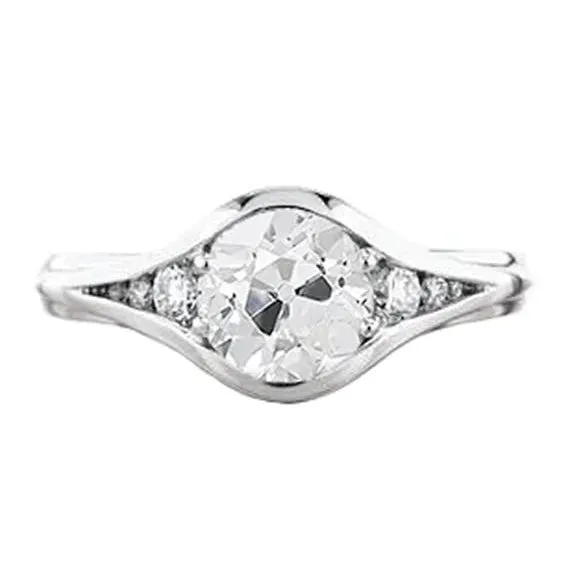 Rings HarryChadEntcom Round Old Miner Genuine Natural Earth Mined Diamond Ring 125 Carats Large Cutlet Rings HarryChadEntcom Round Old Miner Genuine Natural Earth Mined Diamond Ring 125 Carats Large Cutlet