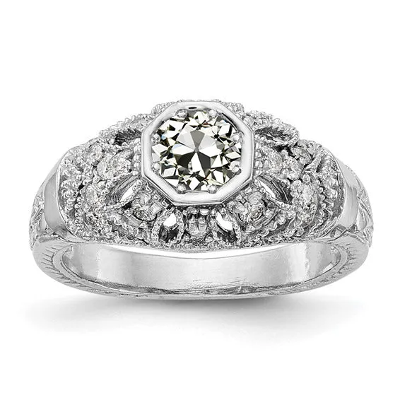 Rings HarryChadEntcom Round Old Miner Real Natural Earth Mined Diamond Fancy Ring Milgrain Shank 225 Carats Rings HarryChadEntcom Round Old Miner Real Natural Earth Mined Diamond Fancy Ring Milgrain Shank 225 Carats