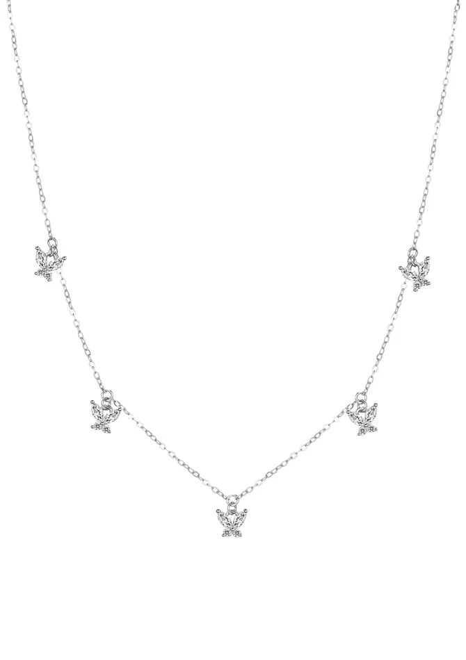 Rings Hey Happiness Daisy and Butterfly Necklaces Set Sterling Silver