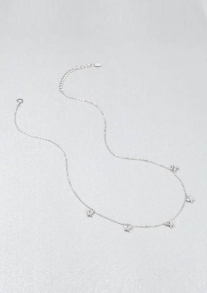 Rings Hey Happiness Daisy and Butterfly Necklaces Set Sterling Silver