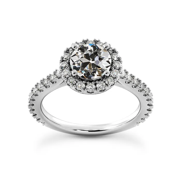 Rings Ladies Halo Old Cut Natural Earth Mined Diamond Ring With Accents 5 Carats Gold HarryChadEntcom Rings Ladies Halo Old Cut Natural Earth Mined Diamond Ring With Accents 5 Carats Gold HarryChadEntcom