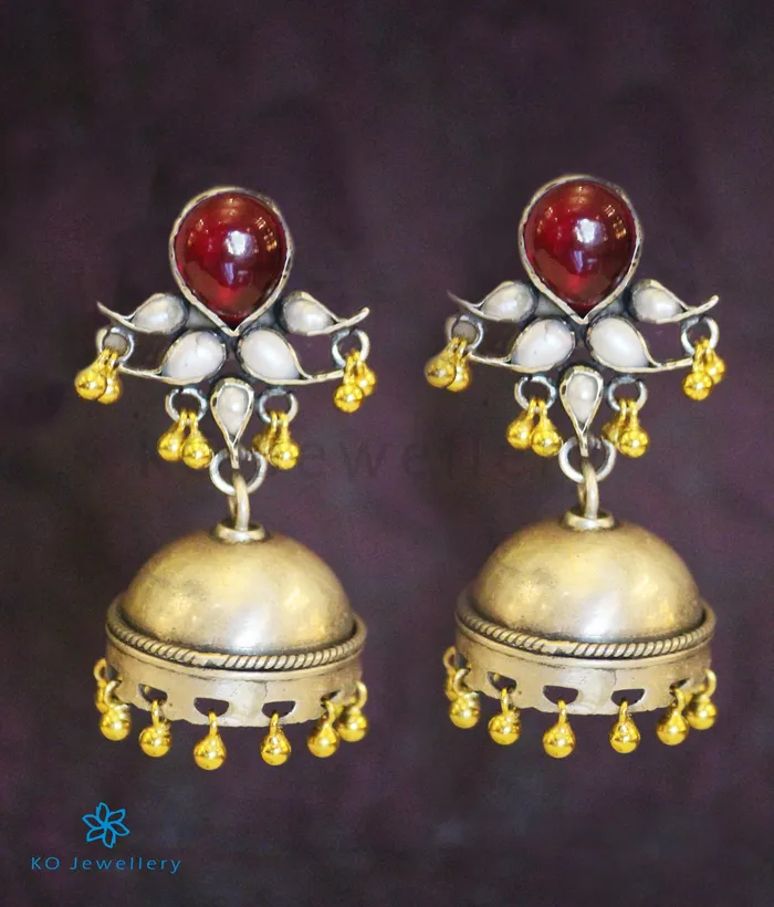 Rings Silversmith The Prayag Silver Antique Jhumka TwoTone