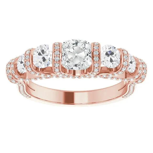 Rings Womens Ring Cushion Old Mine Cut Round Genuine Natural Earth Mined Diamonds 10 Carats Rose Gold HarryChadEntcom Rings Womens Ring Cushion Old Mine Cut Round Genuine Natural Earth Mined Diamonds 10 Carats Rose Gold HarryChadEntcom