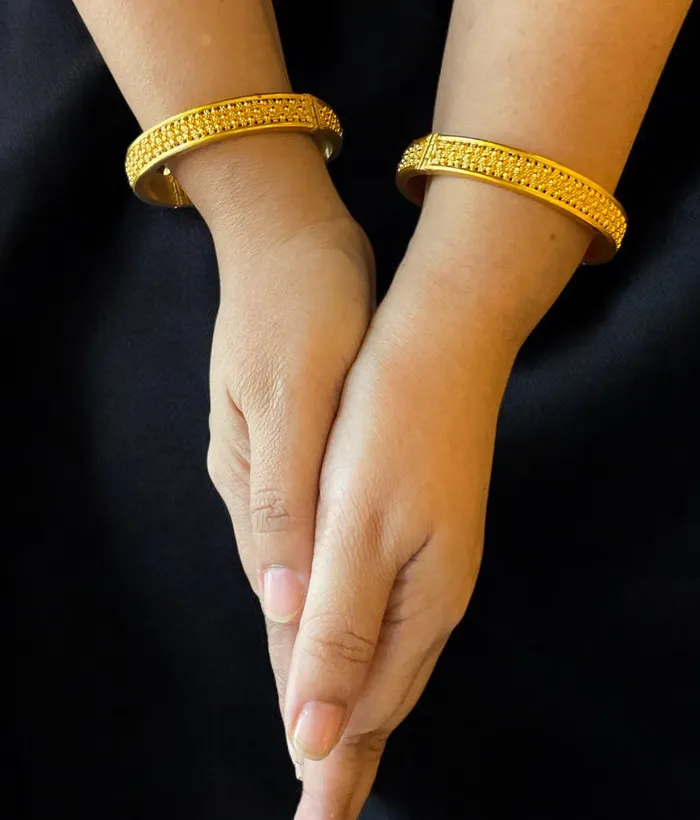 Silversmith Bracelets The Bhumija Silver Antique Openable BraceletSingleSize22242628