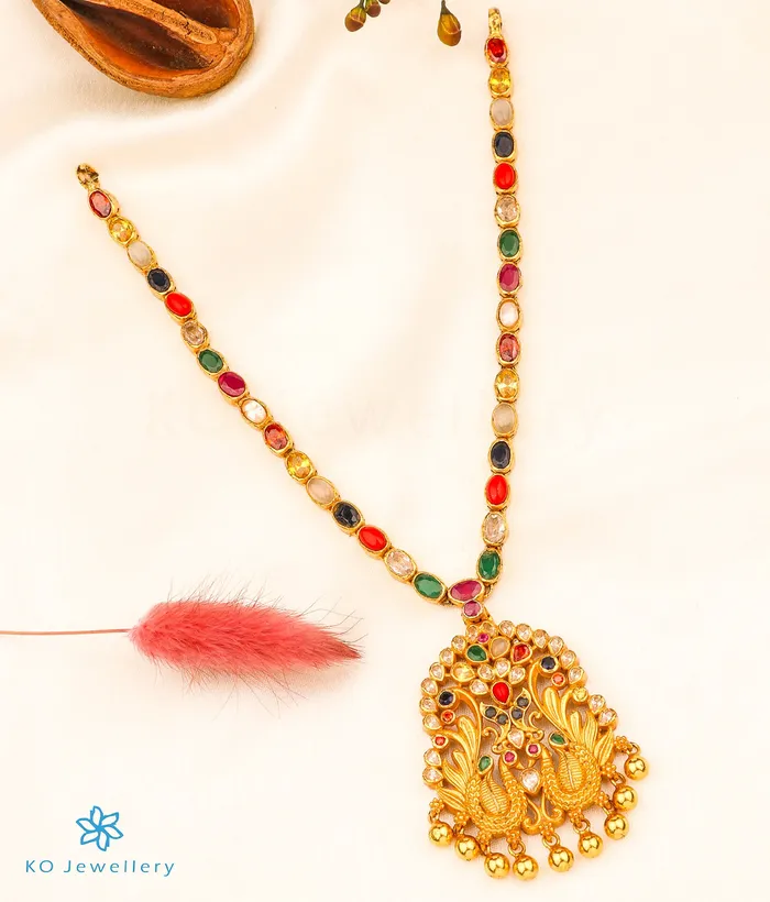 Silversmith Necklaces The Abhaya Silver Navratna Necklace
