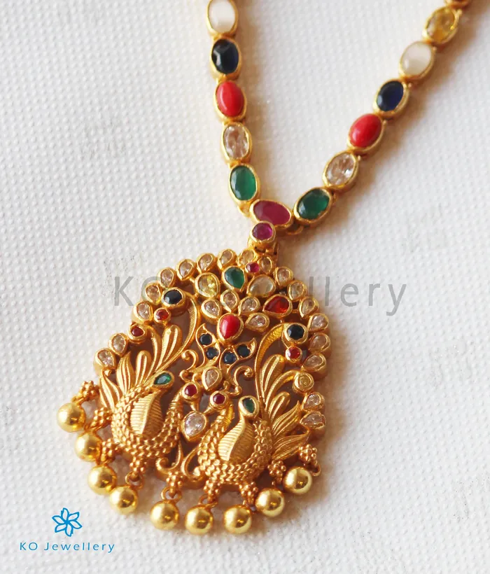 Silversmith Necklaces The Abhaya Silver Navratna Necklace