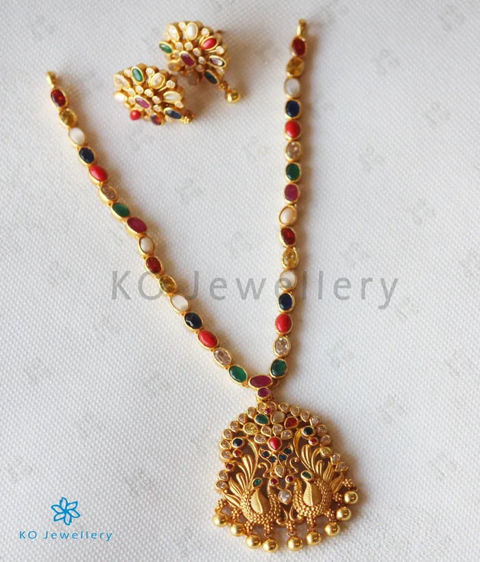 Silversmith Necklaces The Abhaya Silver Navratna Necklace