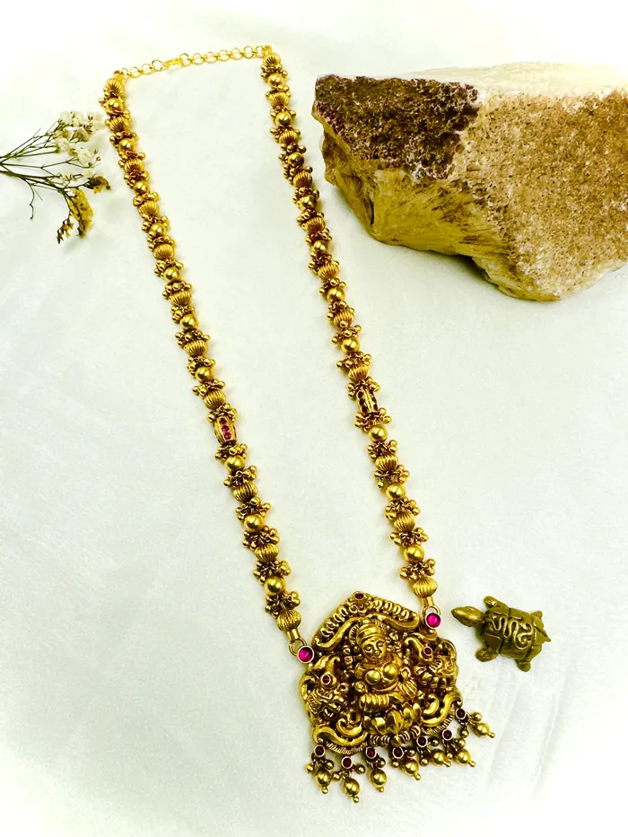 Silversmith The Antique Nakkasi Silver Lakshmi Necklace Necklaces
