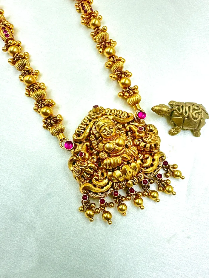 Silversmith The Antique Nakkasi Silver Lakshmi Necklace Necklaces