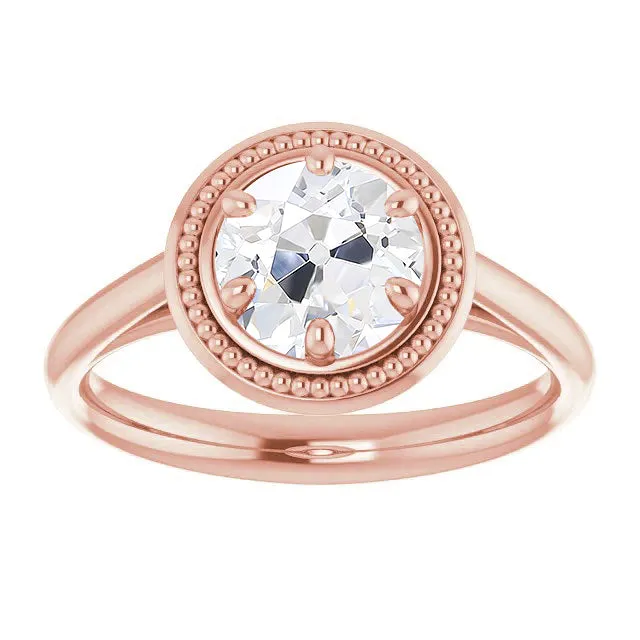 Solitaire Round Old Mine Cut Natural Earth Mined Diamond Ring 250 Carats Milgrain Shank HarryChadEntcom Rings Solitaire Round Old Mine Cut Natural Earth Mined Diamond Ring 250 Carats Milgrain Shank HarryChadEntcom Rings