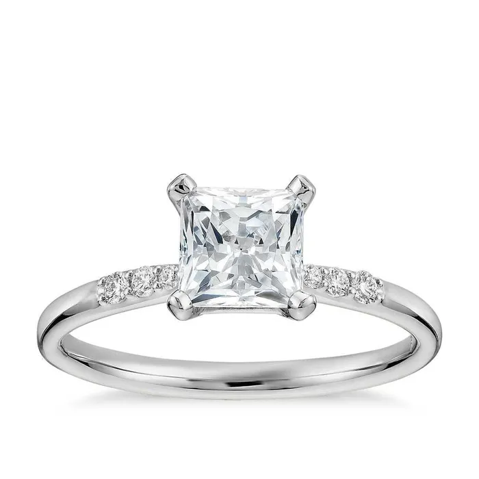 Sparkling Princess Round 3 Carats Real Natural Earth Mined Diamond Ring White Gold 14K GB Rings Sparkling Princess Round 3 Carats Real Natural Earth Mined Diamond Ring White Gold 14K GB Rings