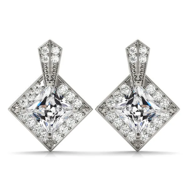 Square Old Cut Earth Mined Diamond Stud Drop Earrings 550 Carats 14K Gold HarryChadEntcom Earrings Square Old Cut Earth Mined Diamond Stud Drop Earrings 550 Carats 14K Gold HarryChadEntcom Earrings
