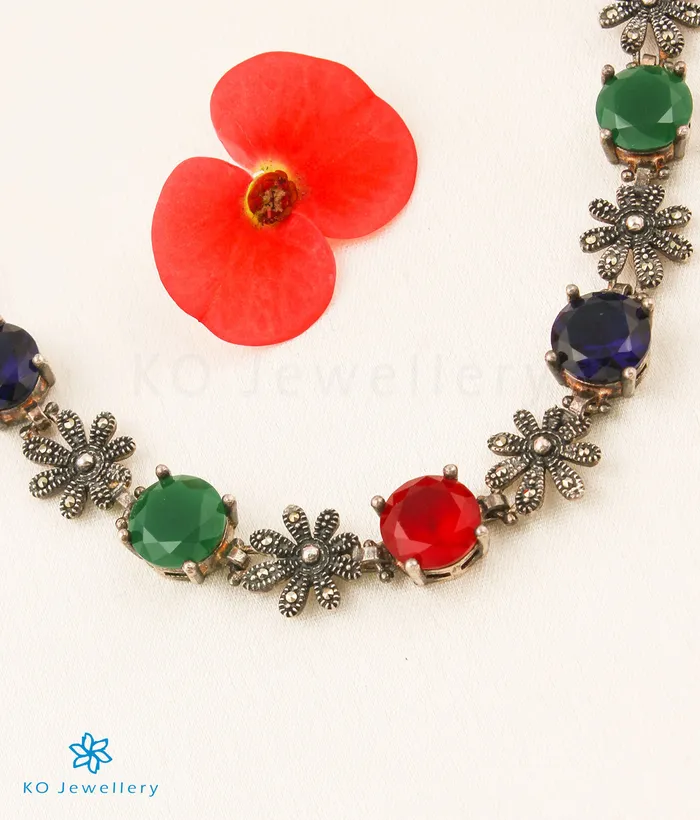 The Jules Silver Marcasite Necklace Marcasite Necklaces