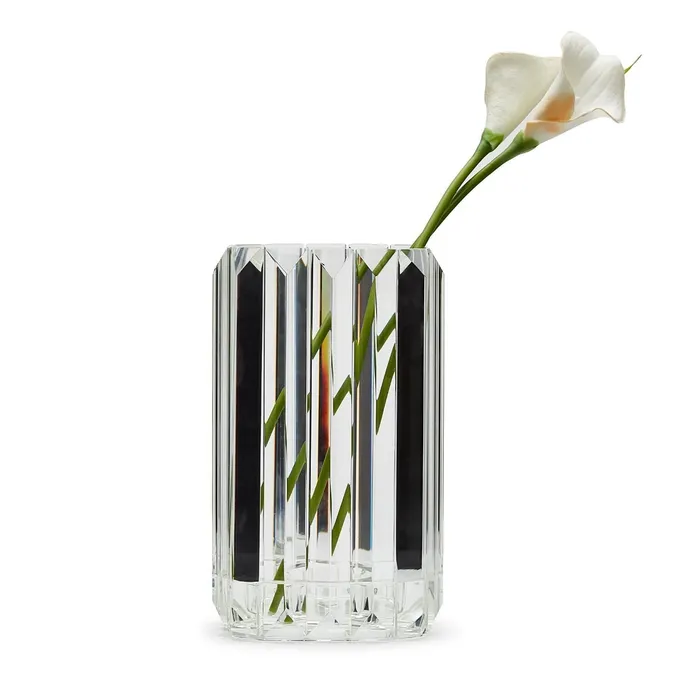 Twos Company Prism Facets HandCut Crystal Glass Sculpture Vase Hurricane Twos Company Rings