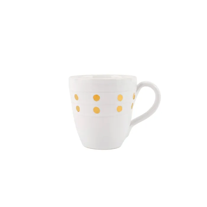 Vietri PreStyled Sets Vietri Medici Gold Mug 55L 425W 425H 14 oz Terra Bianca Ceramic Cup Vietri PreStyled Sets Vietri Medici Gold Mug 55L 425W 425H 14 oz Terra Bianca Ceramic Cup