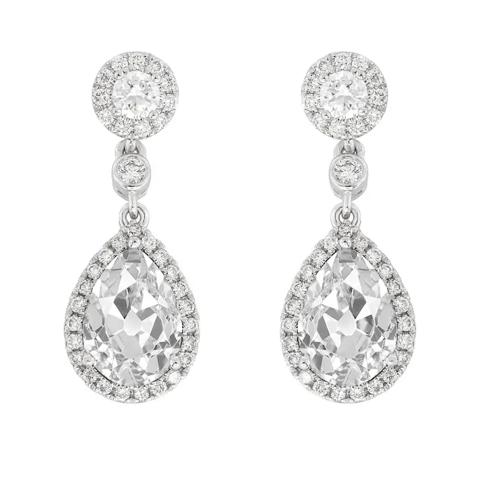 White Gold Natural Earth Mined Diamond Halo Drop Earrings Pear Cut Old Miner 8 Carats HarryChadEntcom Earrings White Gold Natural Earth Mined Diamond Halo Drop Earrings Pear Cut Old Miner 8 Carats HarryChadEntcom Earrings