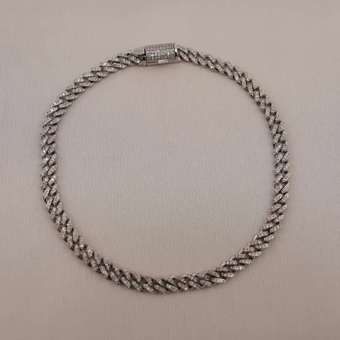 10k Gold Diamond Cuban Bracelet 8in C752 AB and J Bracelets