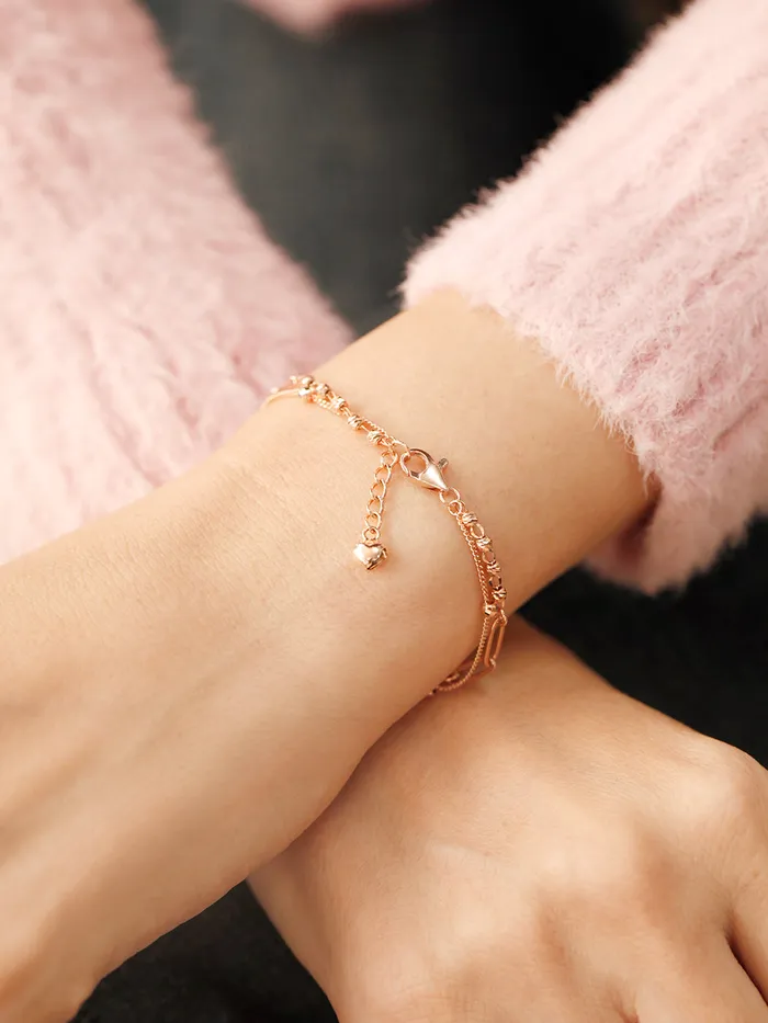 14K 18K Gold Roche Cutting Ball Clip two lines Chain Bracelet MinimalBijoux Bracelets