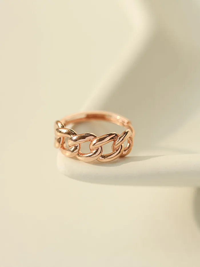 14K 18K Gold Twist Bold Chain Cartilage Hoop Earring MinimalBijoux Earrings