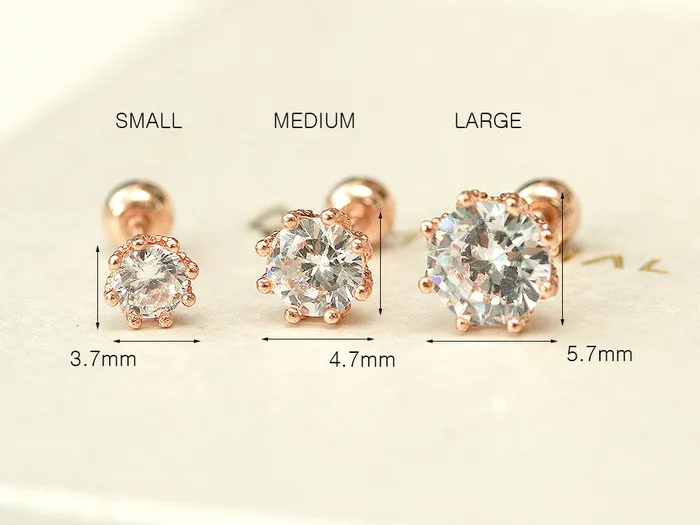 14K Gold Antique Cubic Cartilage Earring 20G18G MinimalBijoux Earrings