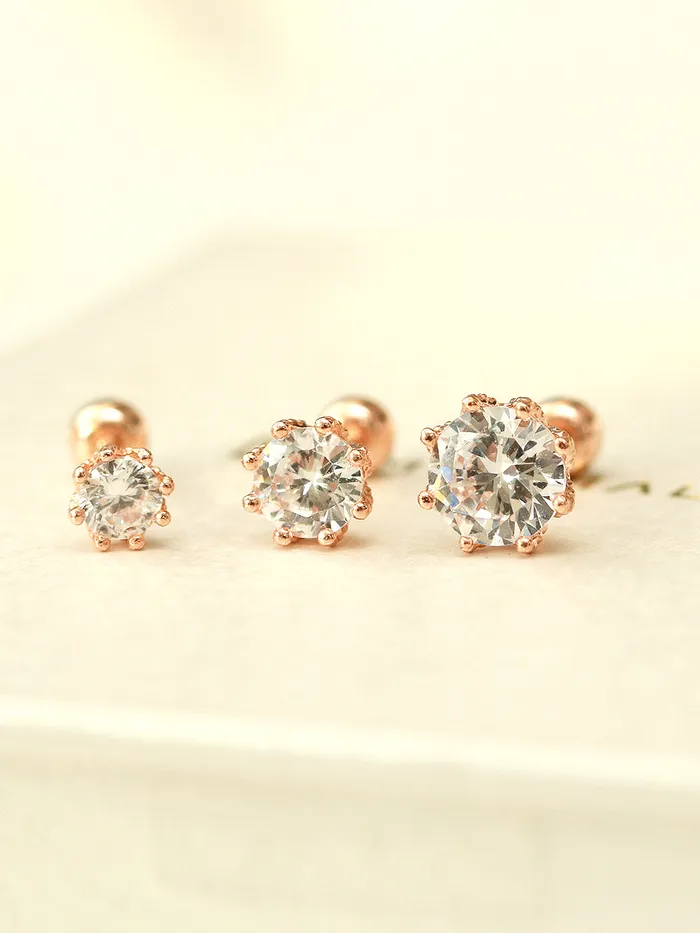 14K Gold Antique Cubic Cartilage Earring 20G18G MinimalBijoux Earrings