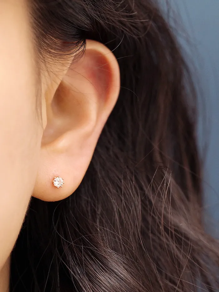 14K Gold Antique Cubic Cartilage Earring 20G18G MinimalBijoux Earrings