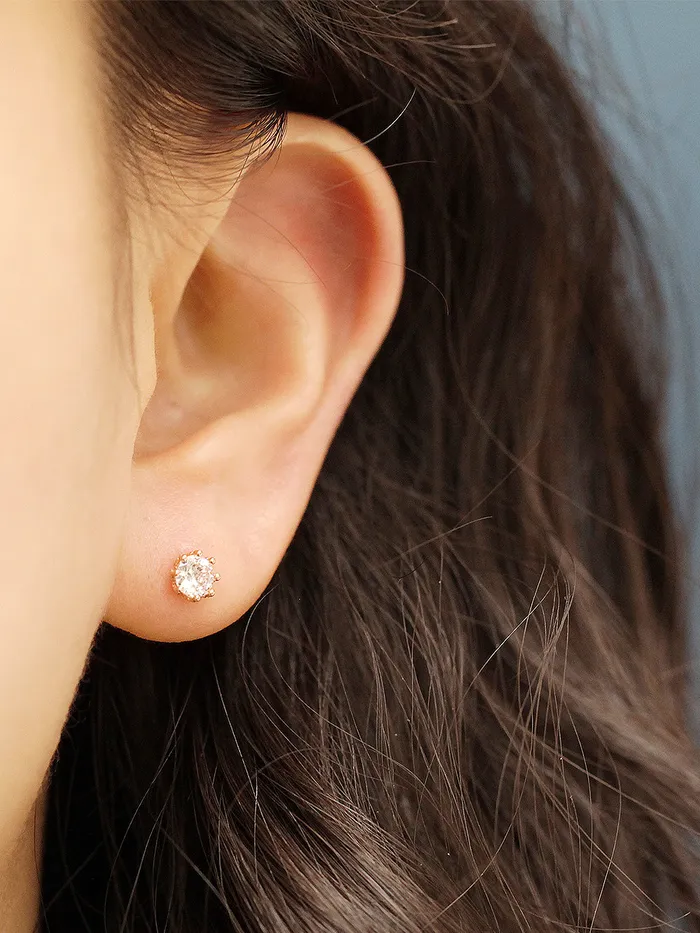 14K Gold Antique Cubic Cartilage Earring 20G18G MinimalBijoux Earrings
