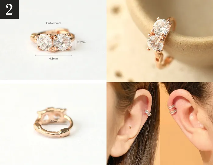 14K Gold Mini Cartilage Hoop Earring MinimalBijoux Earrings