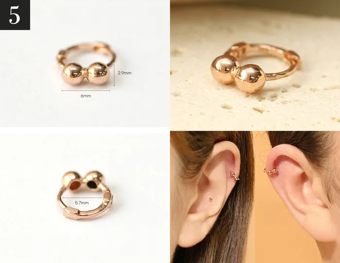 14K Gold Mini Cartilage Hoop Earring MinimalBijoux Earrings