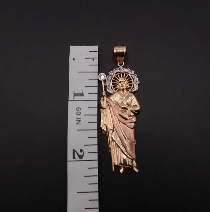 14k Gold San Judas Pendant AB and J PreStyled Sets