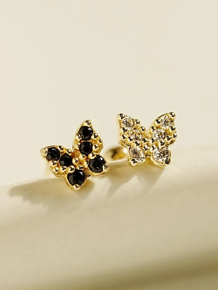 14K Gold Shining Butterfly Cartilage Earring 20G MinimalBijoux Earrings