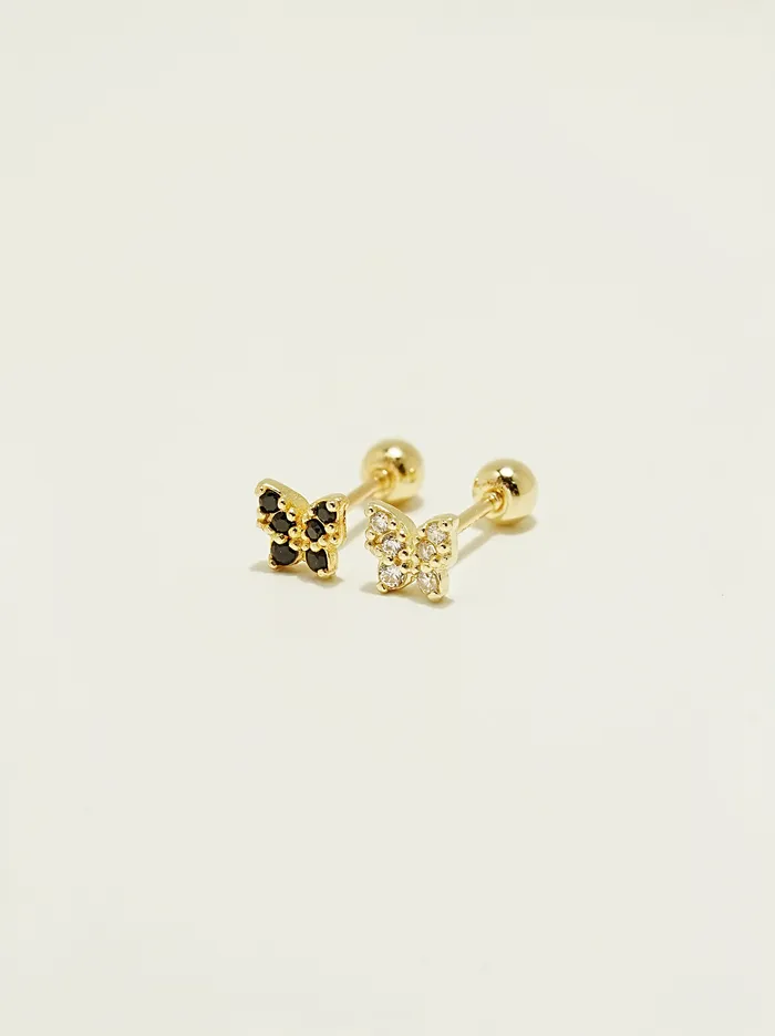 14K Gold Shining Butterfly Cartilage Earring 20G MinimalBijoux Earrings