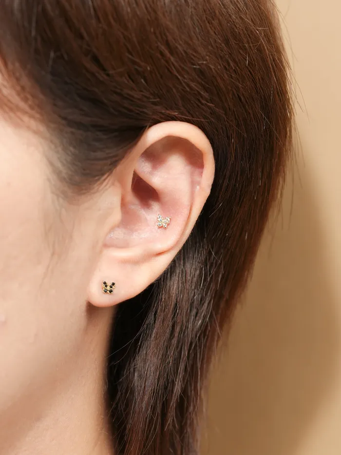 14K Gold Shining Butterfly Cartilage Earring 20G MinimalBijoux Earrings