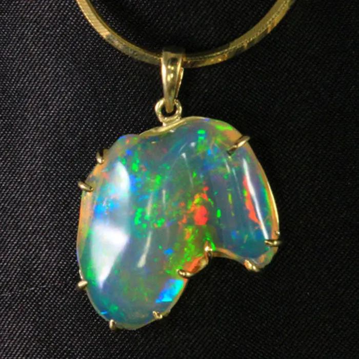 14K Yellow Gold Hand Wired Sculptured Freeform Opal Pendant 807 Carats Moriartys Gem Art PreStyled Sets 14K Yellow Gold Hand Wired Sculptured Freeform Opal Pendant 807 Carats Moriartys Gem Art PreStyled Sets