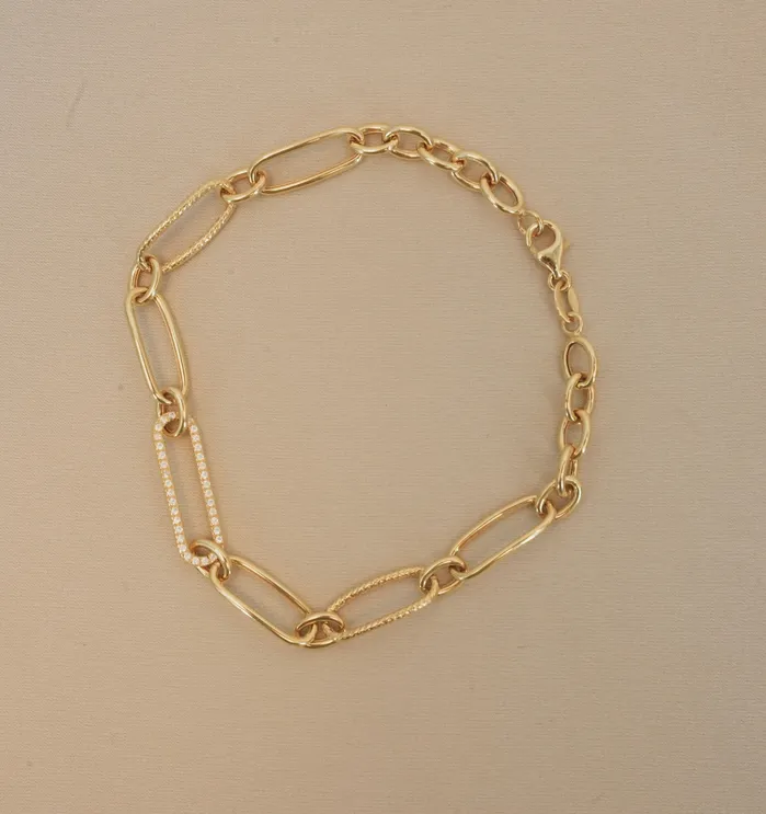 AB and J 14K Gold Fancy Womens Bracelet AB0817 Bracelets
