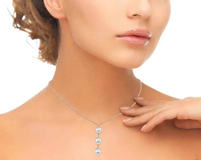 Akoya Pearl Triple Drop Pearl Pendant SPT Earrings Akoya Pearl Triple Drop Pearl Pendant SPT Earrings